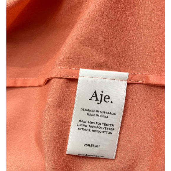 Aje Pandorea Layered Mini Dress Washed Coral Size US 6 - Picture 6 of 13